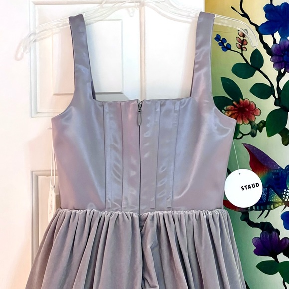 ๐บ๐HP๐๐บ NWT Staud Landscape Mini Dress Silver - Picture 14 of 16